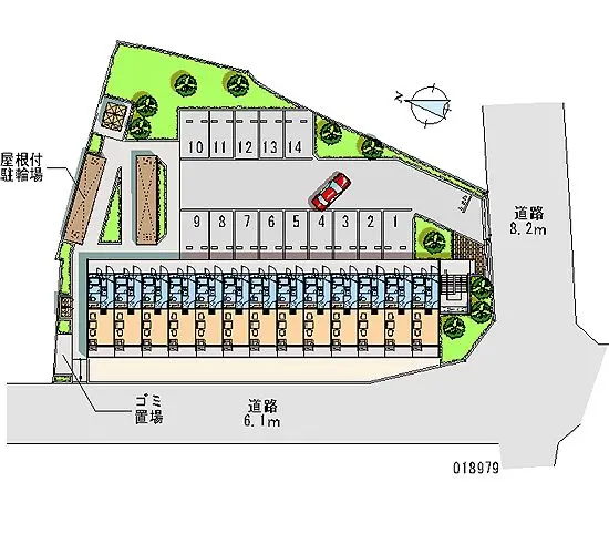 ★手数料０円★草加市青柳 月極駐車場